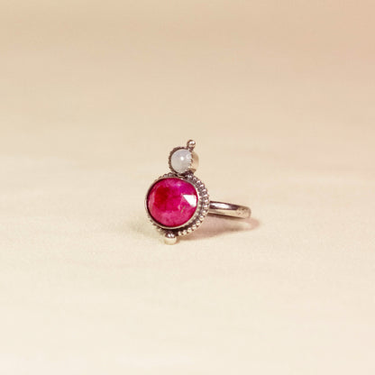 Ruby & Moonstone Statement Ring