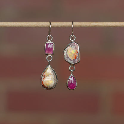Opal Ruby Earrings