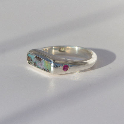 4- Sapphire / Opal Ring