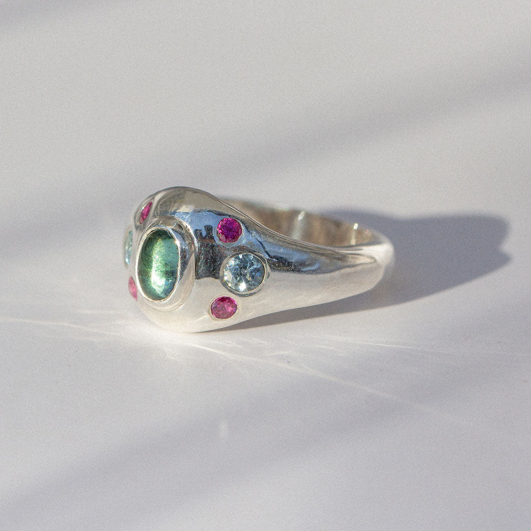 8 - Tourmaline Orbit Ring