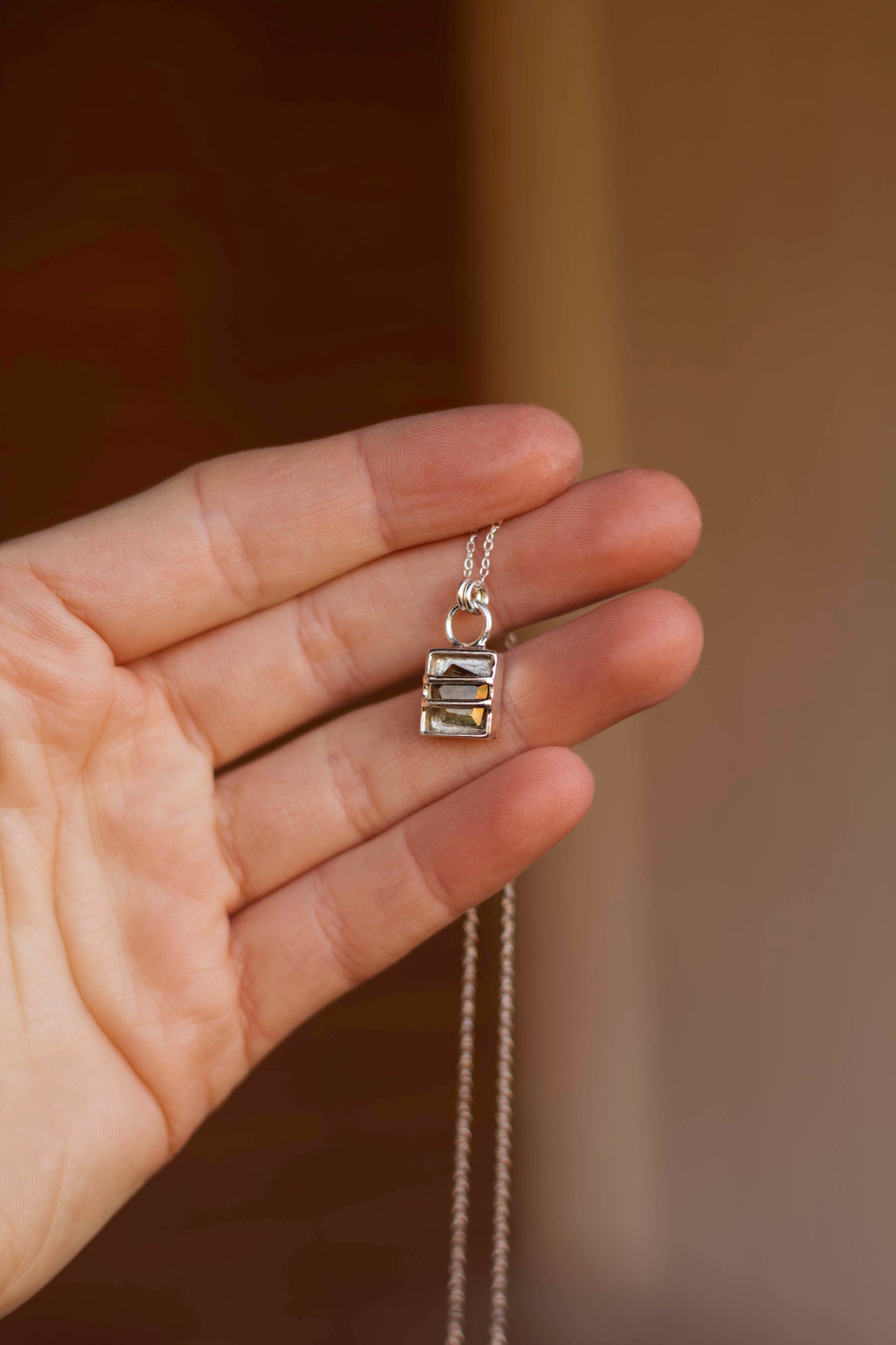 Sapphire Box Necklace