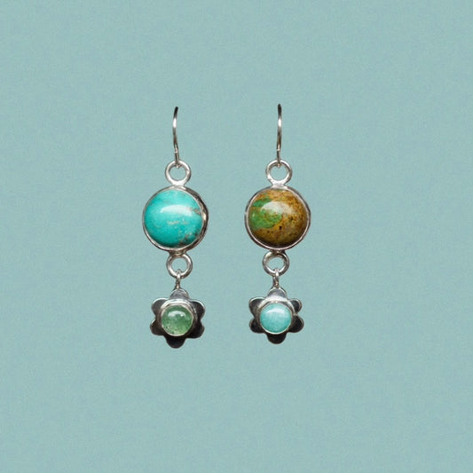 Turquoise Daisy Earrings