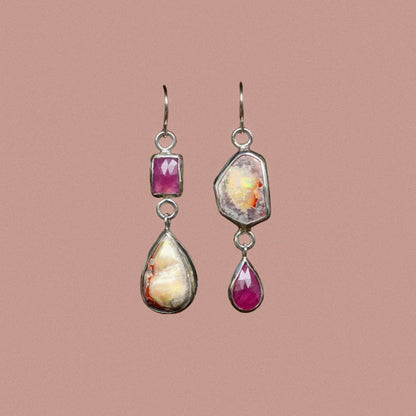 Opal Ruby Earrings