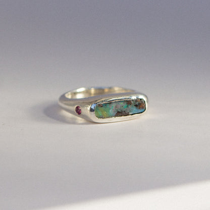 4- Sapphire / Opal Ring