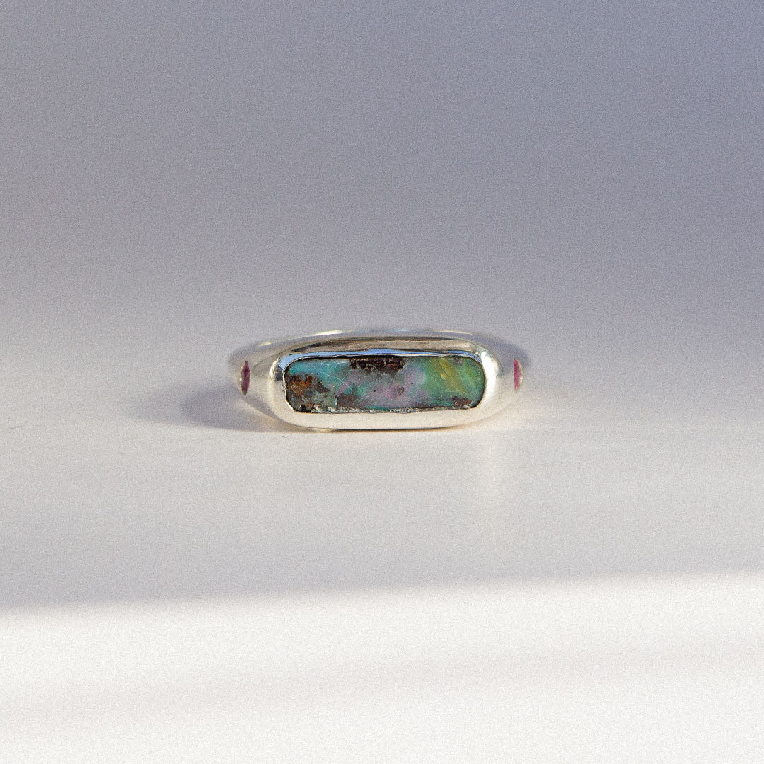 4- Sapphire / Opal Ring