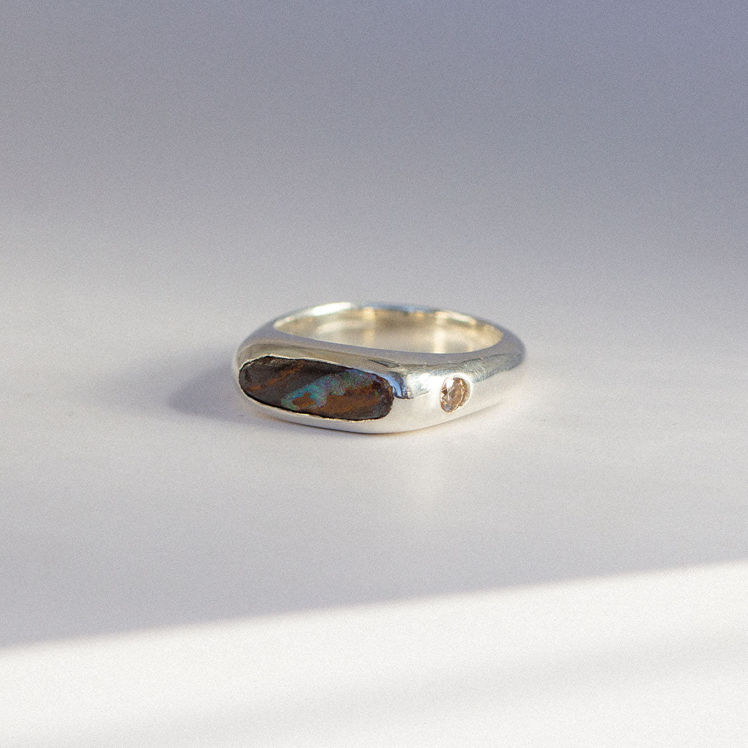6 - Zircon / Opal Ring