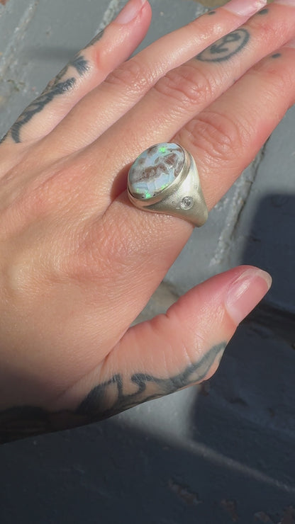 Boulder Opal Ring