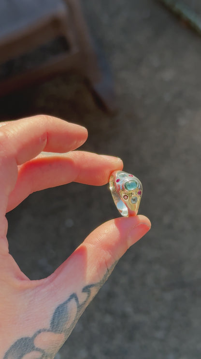 8 - Tourmaline Orbit Ring