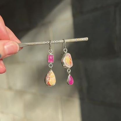 Opal Ruby Earrings