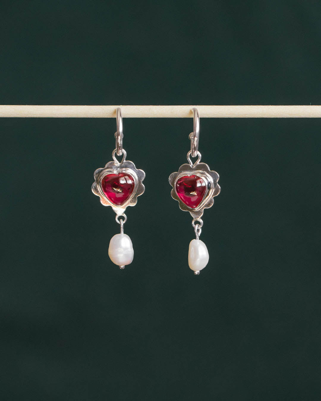 Ruby Ruffle Earrings - LARGE