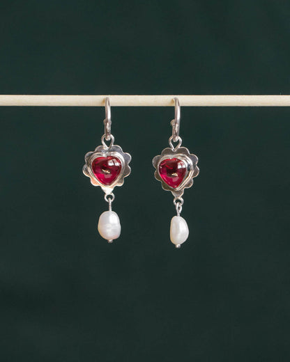 Ruby Ruffle Earrings - LARGE