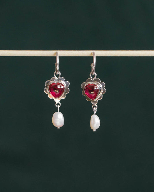 Ruby Ruffle Earrings - LARGE