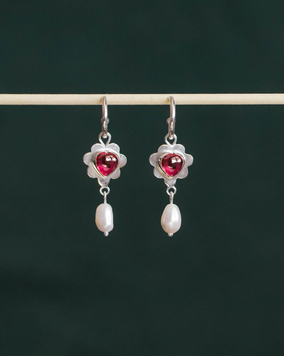 Ruby Ruffle Earrings - MEDIUM