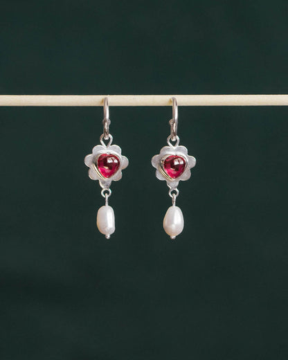 Ruby Ruffle Earrings - MEDIUM