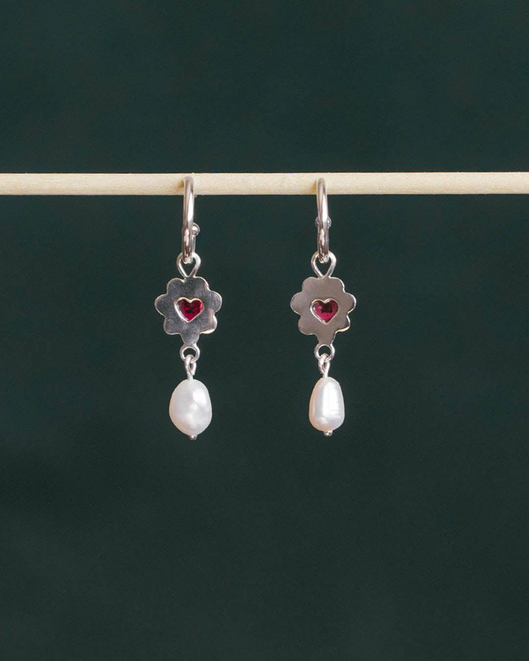 Ruby Ruffle Earrings - SMALL