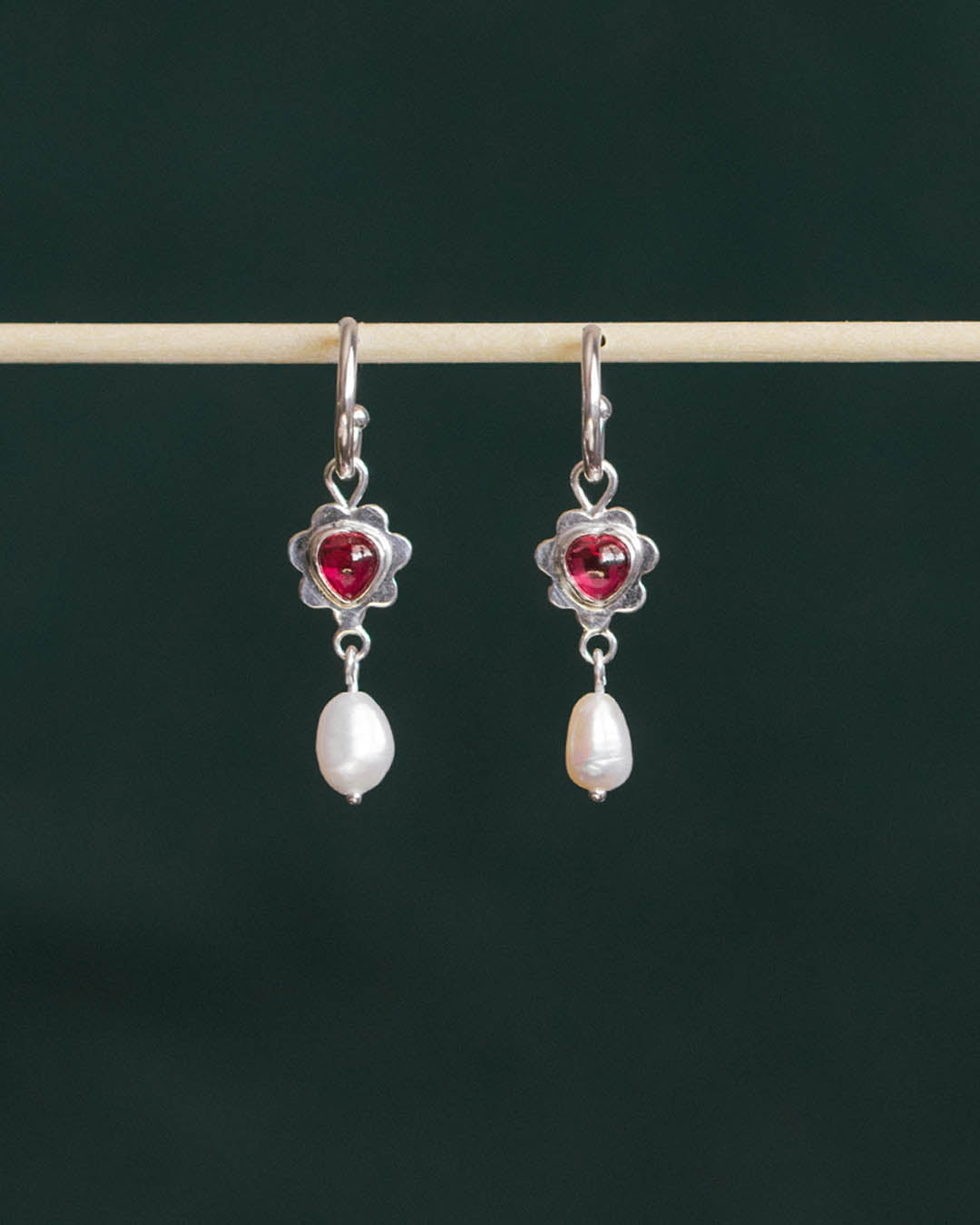 Ruby Ruffle Earrings - SMALL