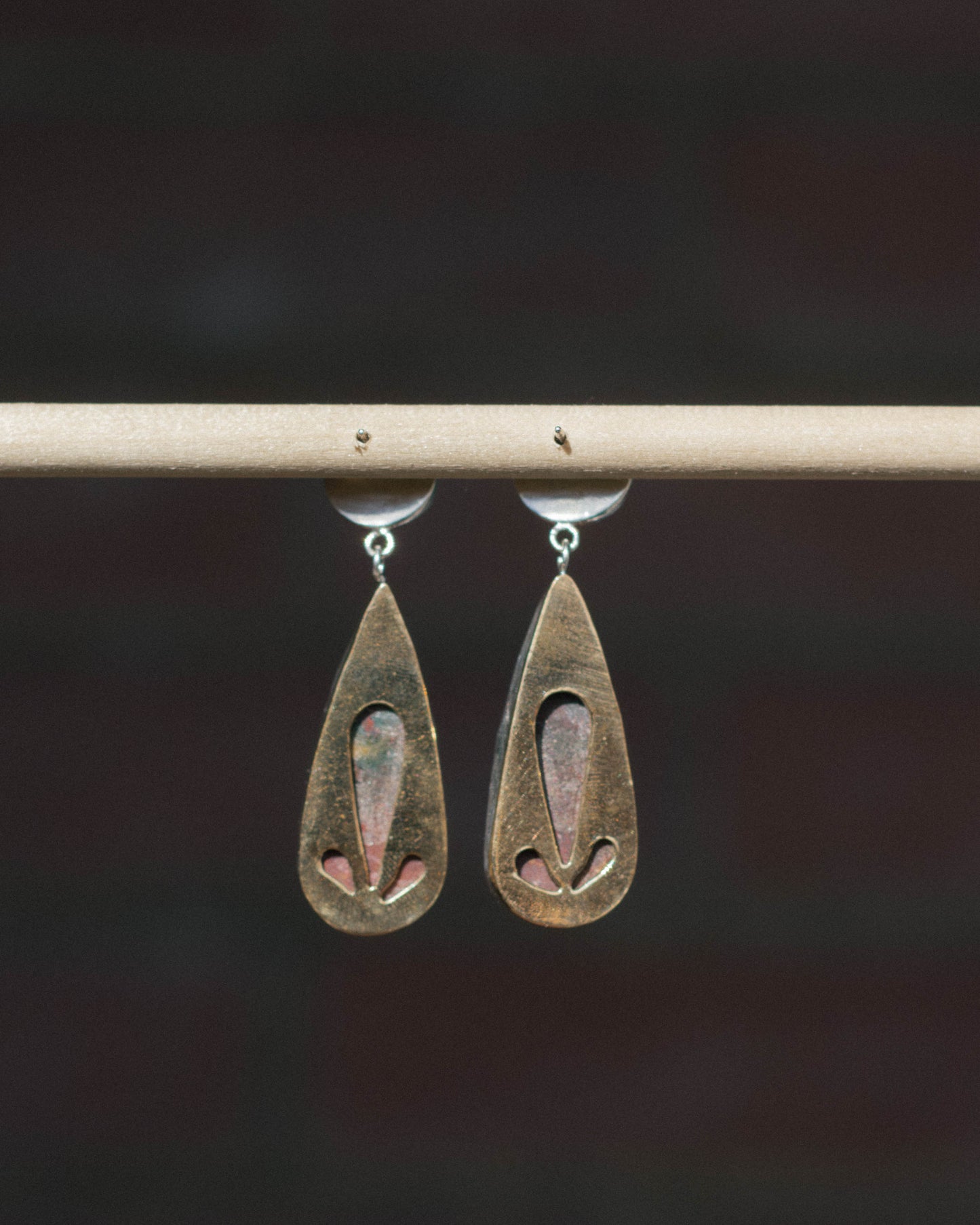 Bloodstone Teardrop Dangles