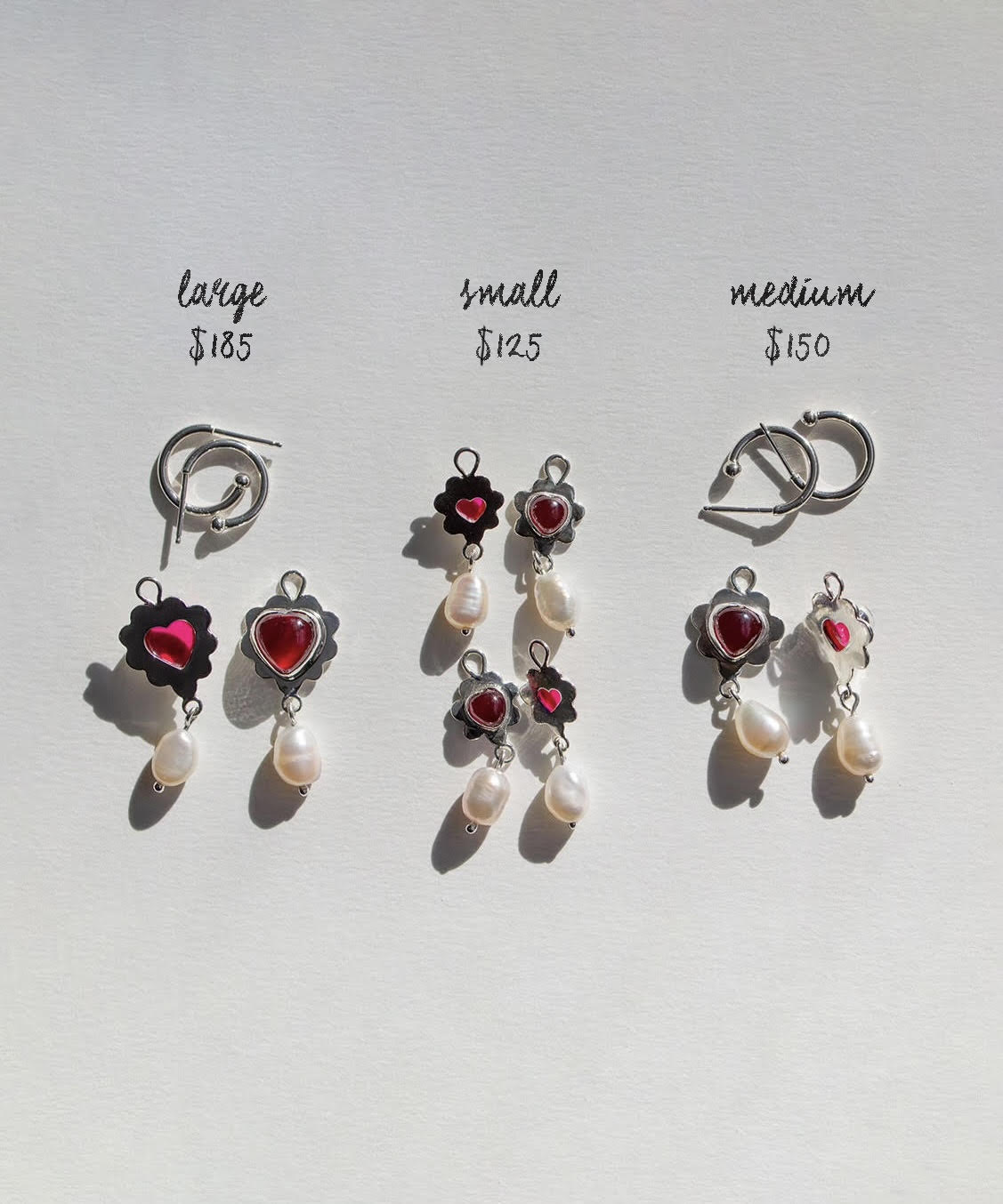 Ruby Ruffle Earrings - SMALL