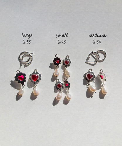 Ruby Ruffle Earrings - SMALL