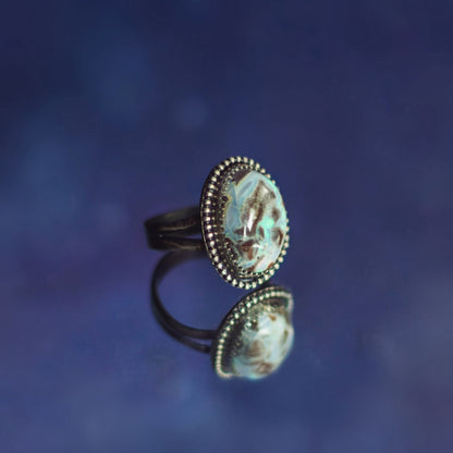 Boulder Opal Sterling Silver Ring