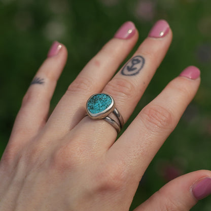 Turquoise Split Shank Ring