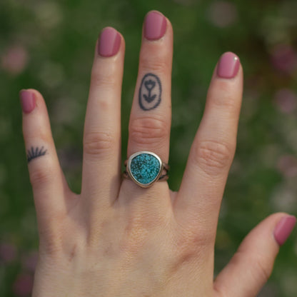 Turquoise Split Shank Ring