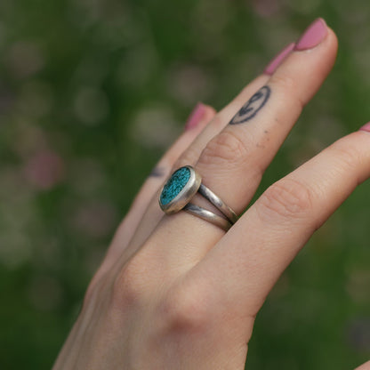 Turquoise Split Shank Ring